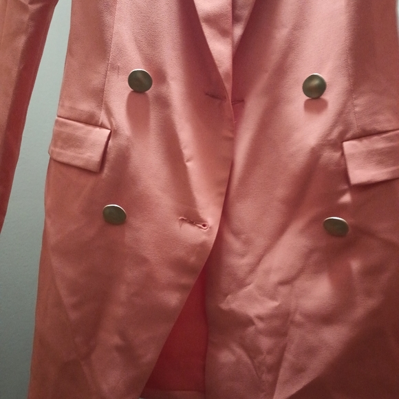 Coral Gold Button Blazer - Picture 7 of 8
